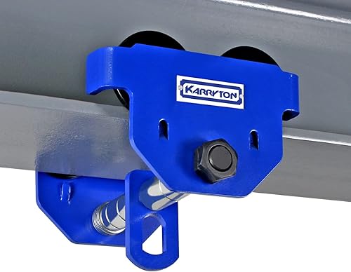 KARRYTON Carrito de haz de 1 tonelada2200 libras de 2.5  8 pulgadas de ancho de brida ajustable, carretilla de empuje manual resistente con rodillos