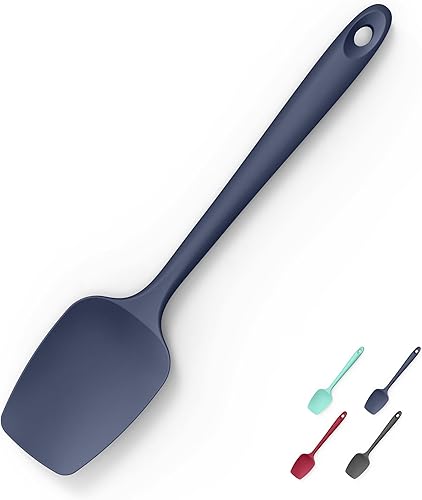 Miniatura 19 de Juego de 2 espátulas y cucharas de silicona con raspador: Doosu, espátulas planas de silicona para hornear, resistentes al calor hasta 600°F, de