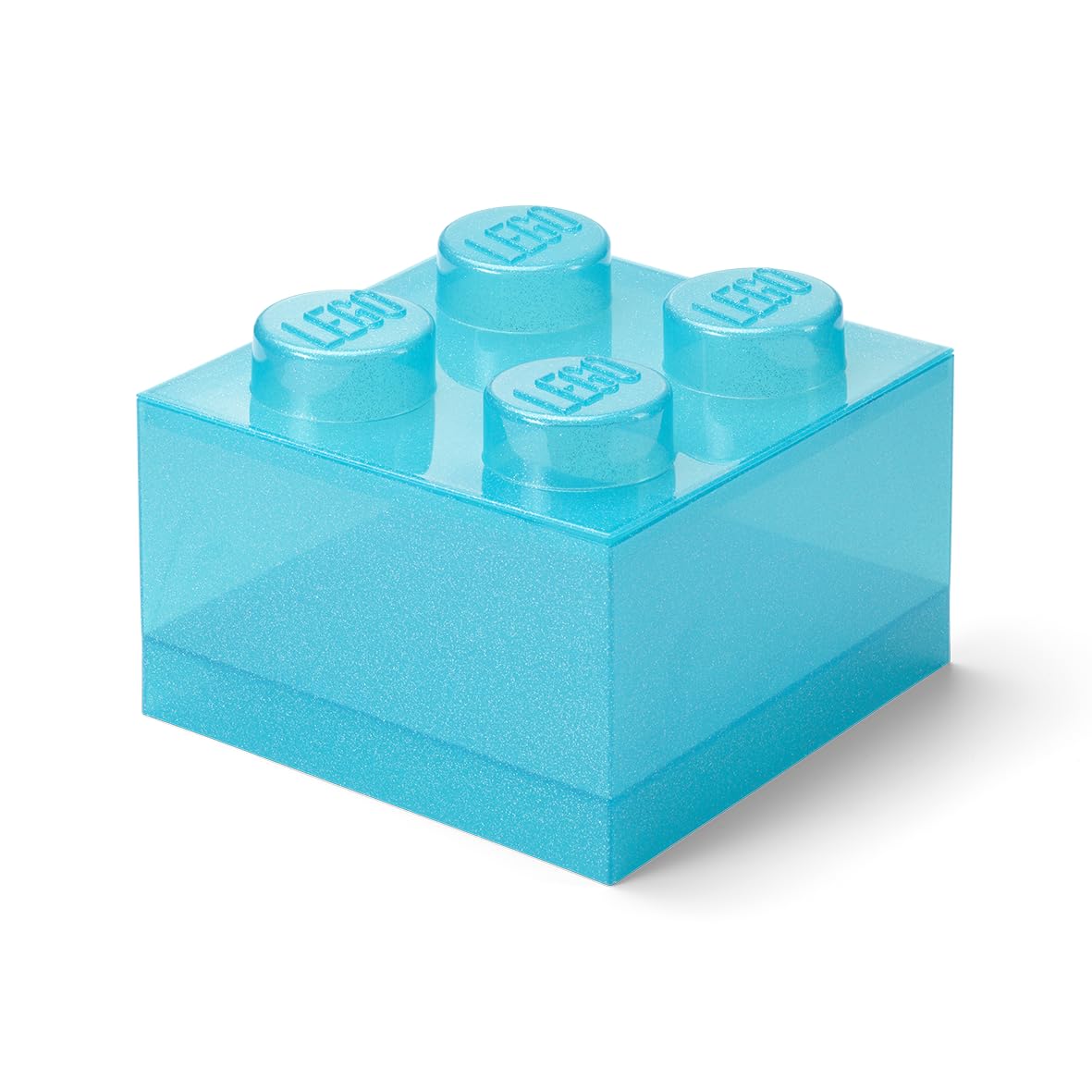 Room Copenhagen LEGO Storage Brick 4 Knobs Glitter Light Blue