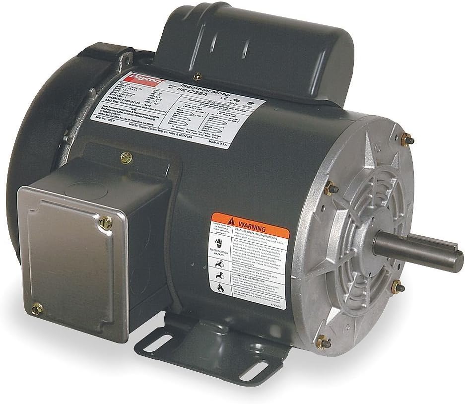 Dayton6K123 Motor, 3/4 hp, General, Degrees_Fahrenheit, to Volts, Amps, (