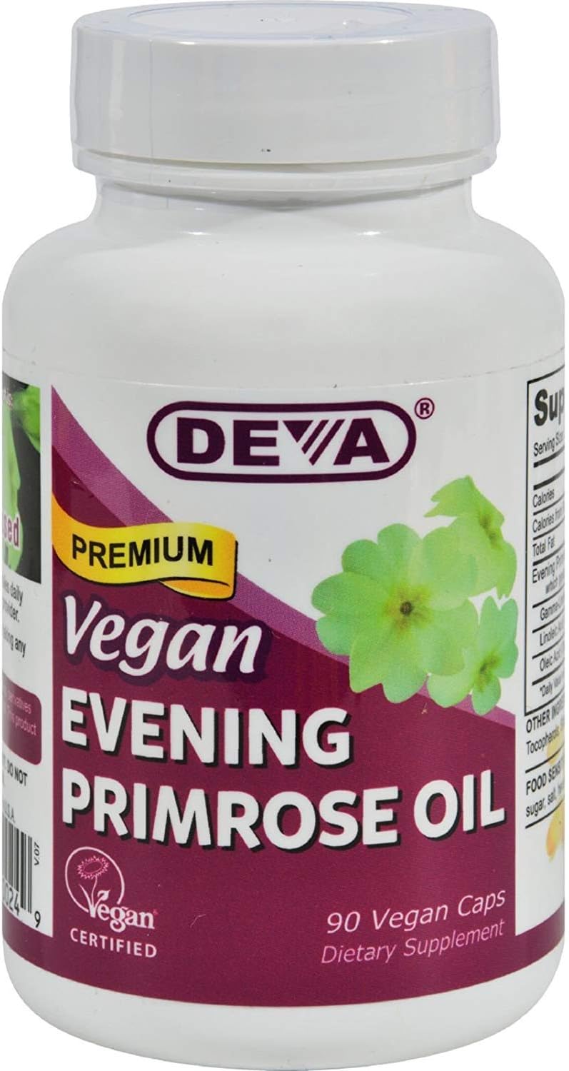 DEVA Vegan Evening Primrose Oil, ColdPressed, Unrefined