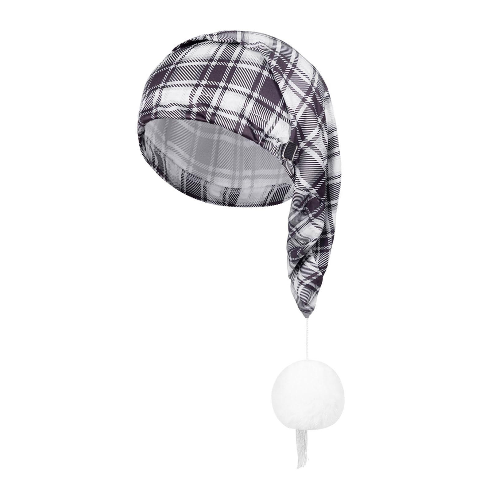 Jazuaiao Christmas Headwear Cap Thicken Plaids Perfect for the Holidays Colorful Outfits for Cosplay Santa Furry Hat Christmas Costume