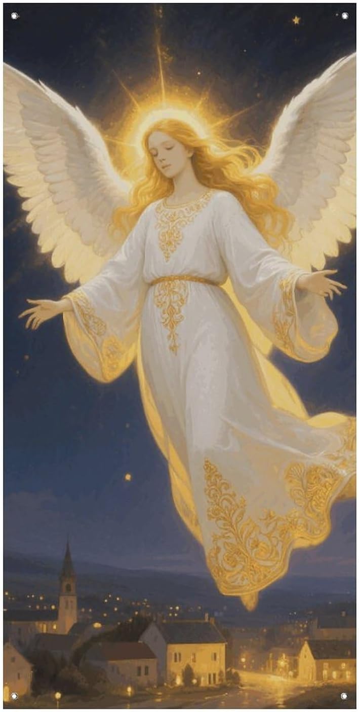 Guardian Angel Decoration Door Banner Welcome Door Cover