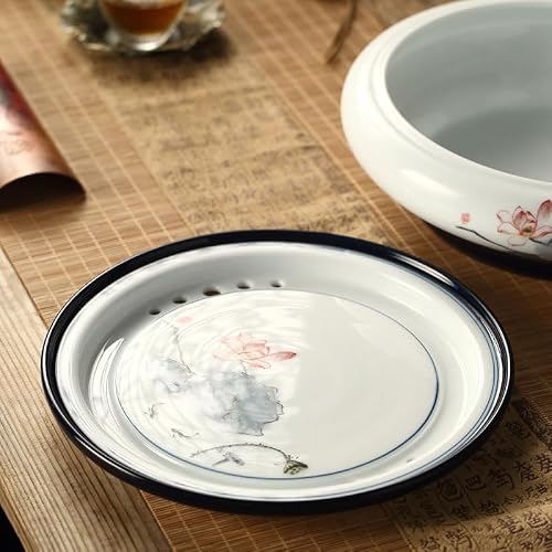 Taca Na Herbatę Kung Fu, Ceramiczna, Okrągła, Do Przechowywania Wody, Taca Na Herbatę Kung Fu, Domowa Taca Na Herbatę, Taca Do Herbaciarni