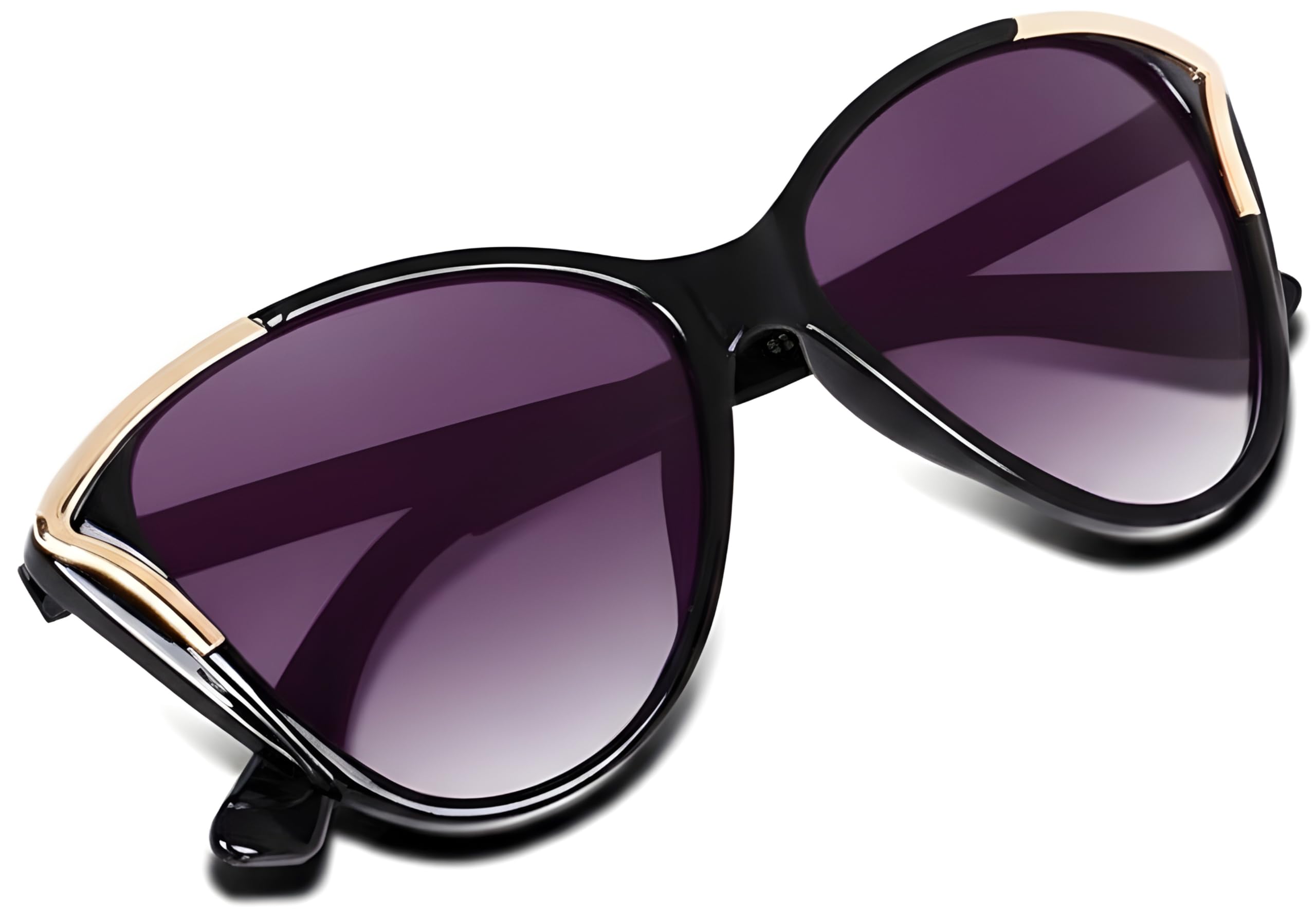 Cat Eye Sunglasses for Women | Gold Accent Frame UV400 Protection Shades | Lightweight Stylish Eyewear for Outdoor, Travel & Daily Fashion.-image-36