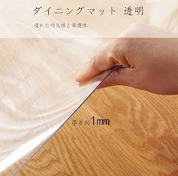 ダイニングテーブル下保護マット 極薄1mm厚270x300 透明 大島屋|透明 ダイニングテーブル下保護マット 極薄1mm厚270x300 透明 大島屋|透明