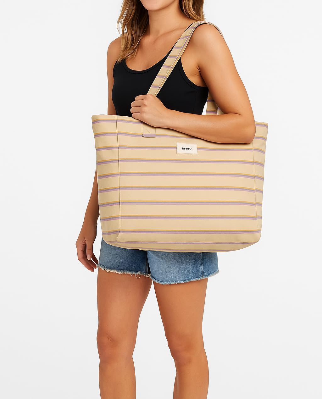 Roxy Cotton Tote Bag | Everyday Carry | Beach | Travel | Vacation | Reusable | Lightweight - Image 2