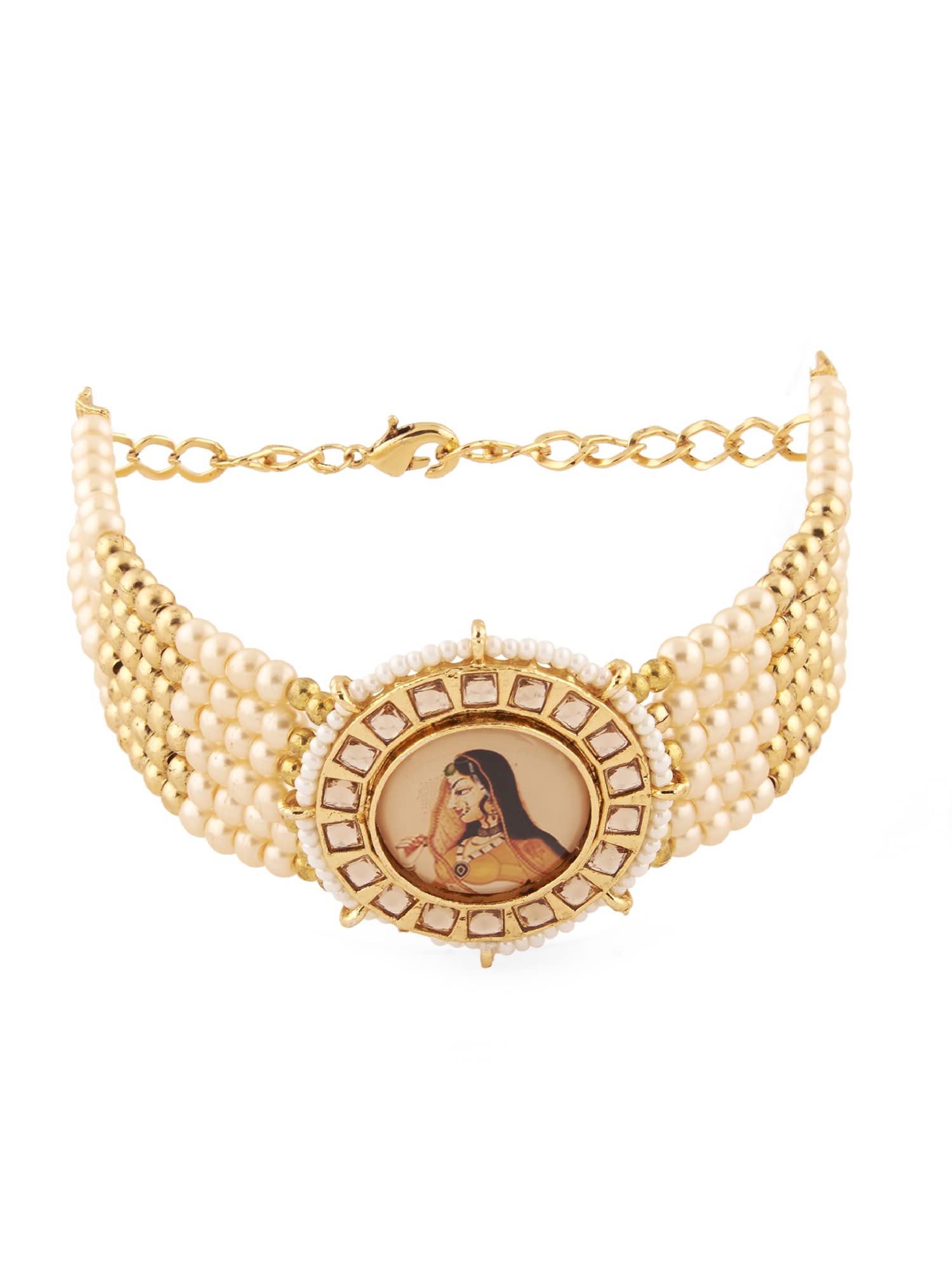 See full amazon price history chart for ZAVERI PEARLS Gold Tone Padmavati Inspired Multistrand Beaded Bracelet For Women-ZPFK13670 ZAVERI PEARLS Gold Tone Padmavati Inspired Multistrand Beaded Bracelet For Women-ZPFK13670 (B0B1F25C51) Amazon Price History, Amazon Price Tracker
