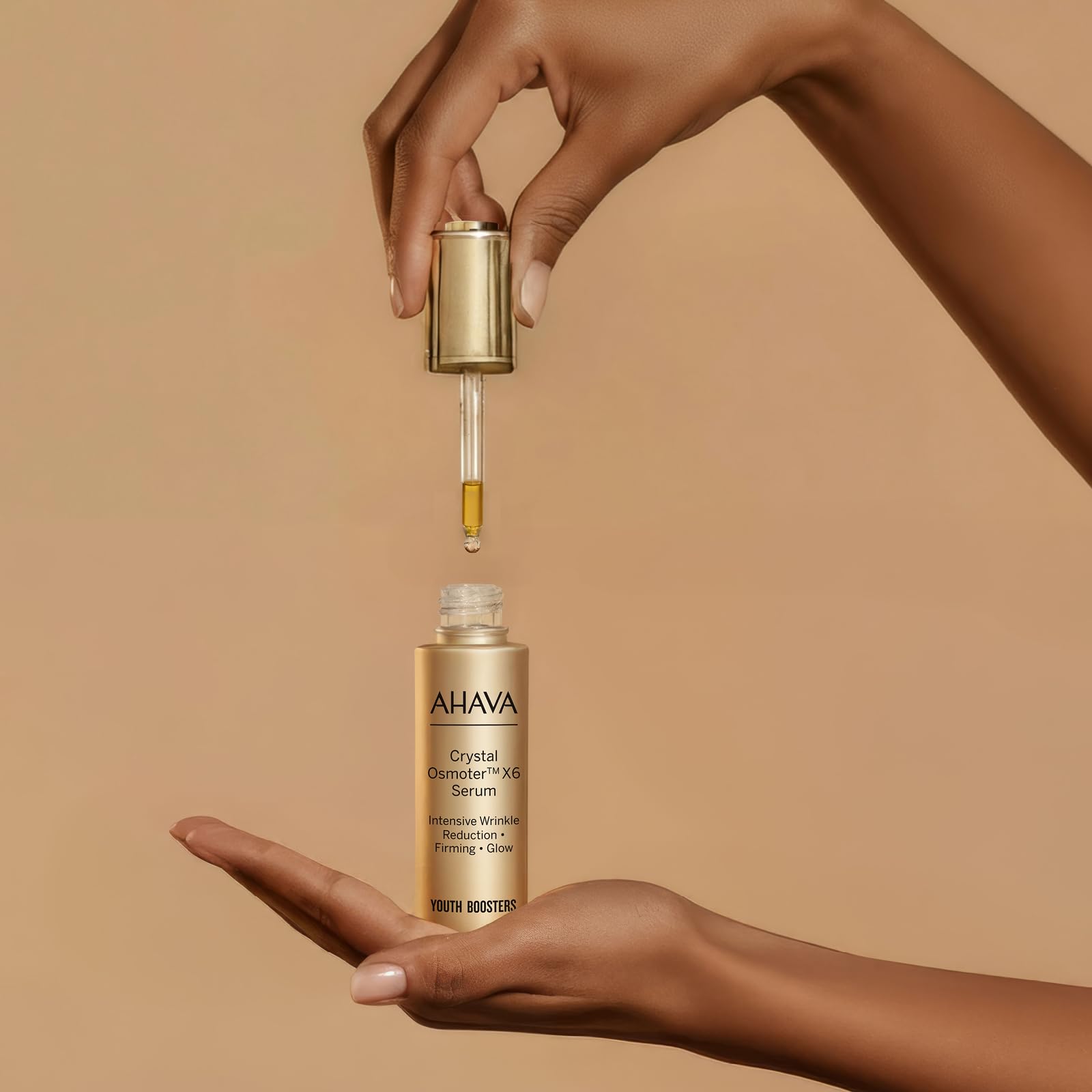 AHAVA Crystal Osmoter X6 Serum - Revolutionärer Jugend-Booster und Faltenreduktion, Verstärkt Jugendlicher Glühen, Angereichert mit Toten Meer Osmoter und Jojobaöl, 1 fl.oz