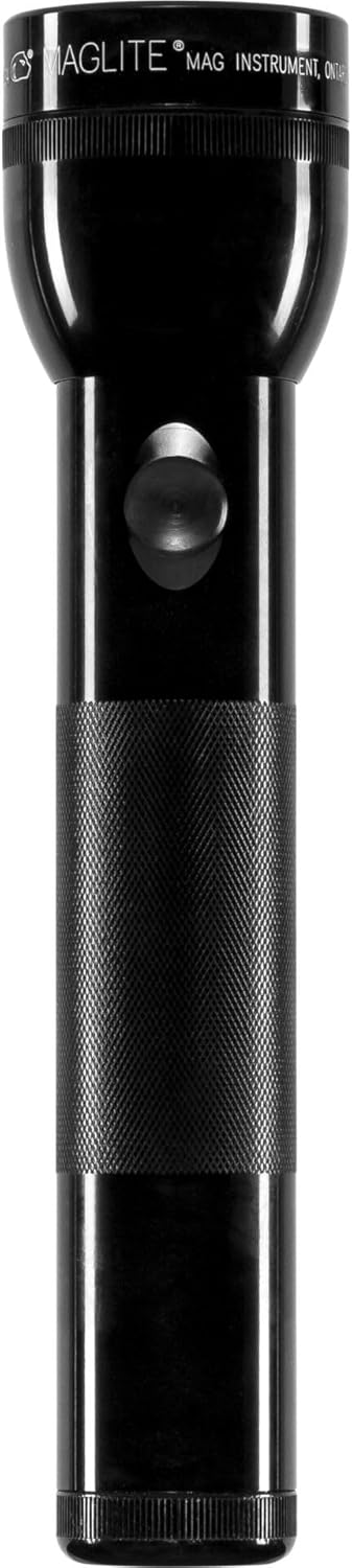 Maglite Heavy-Duty Incandescent 2-Cell D Flashlight in Display Box, Black