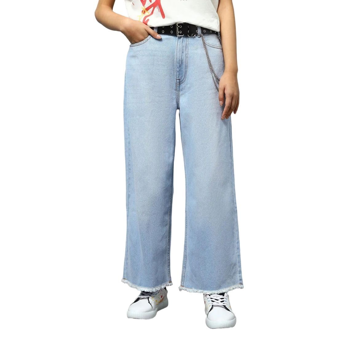 flying machine Women's Flared Fit Jeans| Solid | Mid Rise | Stretchable | Jeans for Woman-picture-35