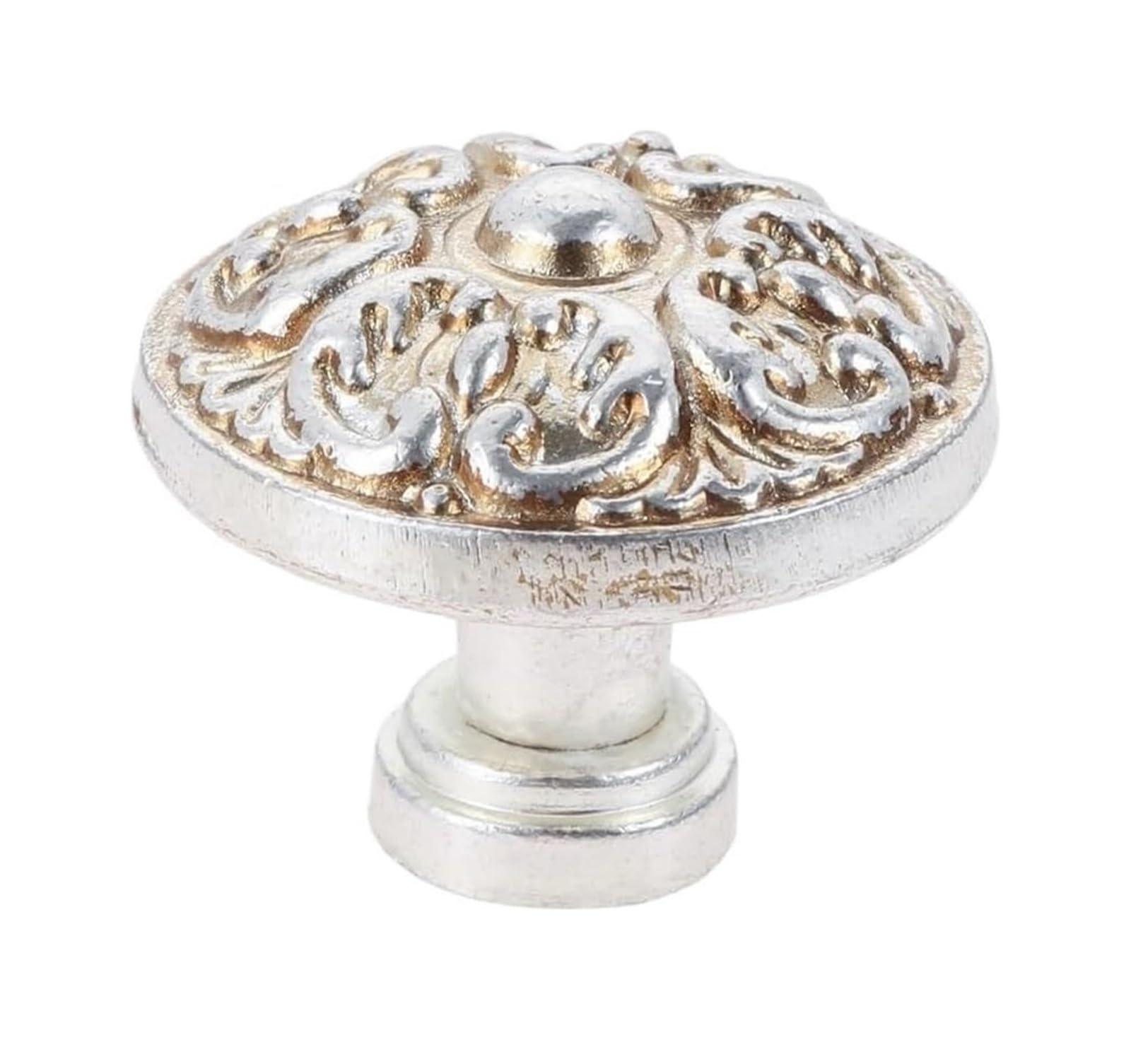 Opeximatun Drawer Knobs, Antique Silver Carved Zinc Alloy Wardrobe Dresser Drawer Knob Decor Hardware 32/96/128mm(Single Hole 35mm)