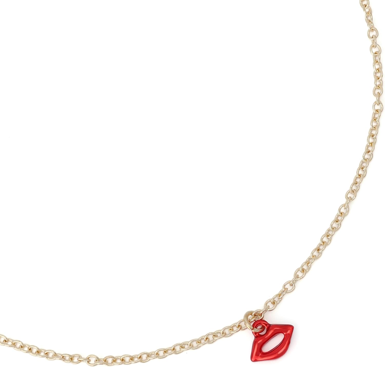 Betsey Johnson Jewelry Women's Love Spell Heart & Lips Choker Necklace Set