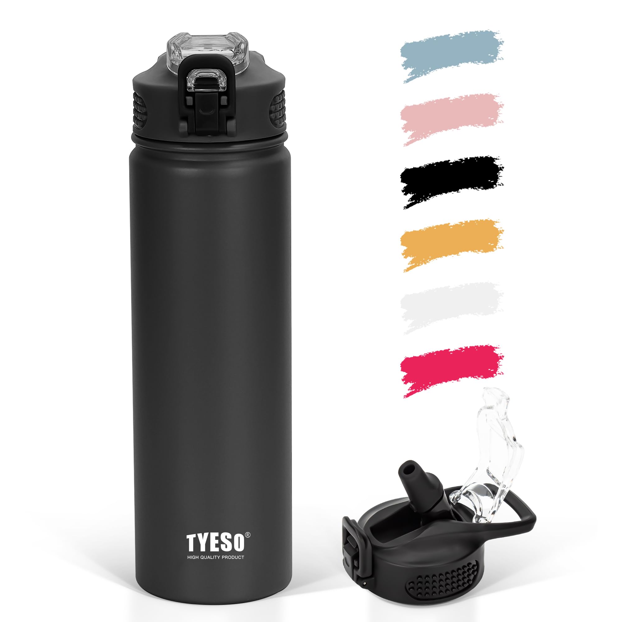 Amazon｜TYESO 水筒 ステンレスボトル 真空断熱 マグボトル 600ml