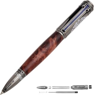 Penn State Industries PKPOLICEGM Police Click Ballpoint Pen Kit Woodturning Project (1, Gun Metal)