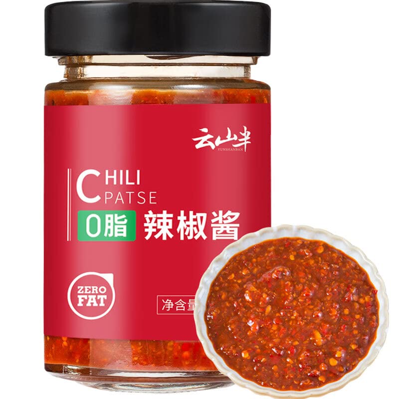 0脂肪辣椒酱 鲜椒酱下饭菜零脂香辣酱 拌面拌饭酱料低脂健身 (辣椒酱250g)