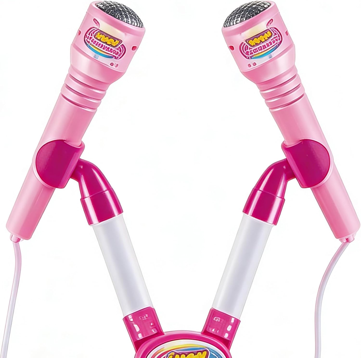 2 in 1 Kids Star Microphone Stand, Adjustable Height Kids Karaoke Machine with Lights, Portable Karaoke Machine Toy for Girl Boys Birthday Gift