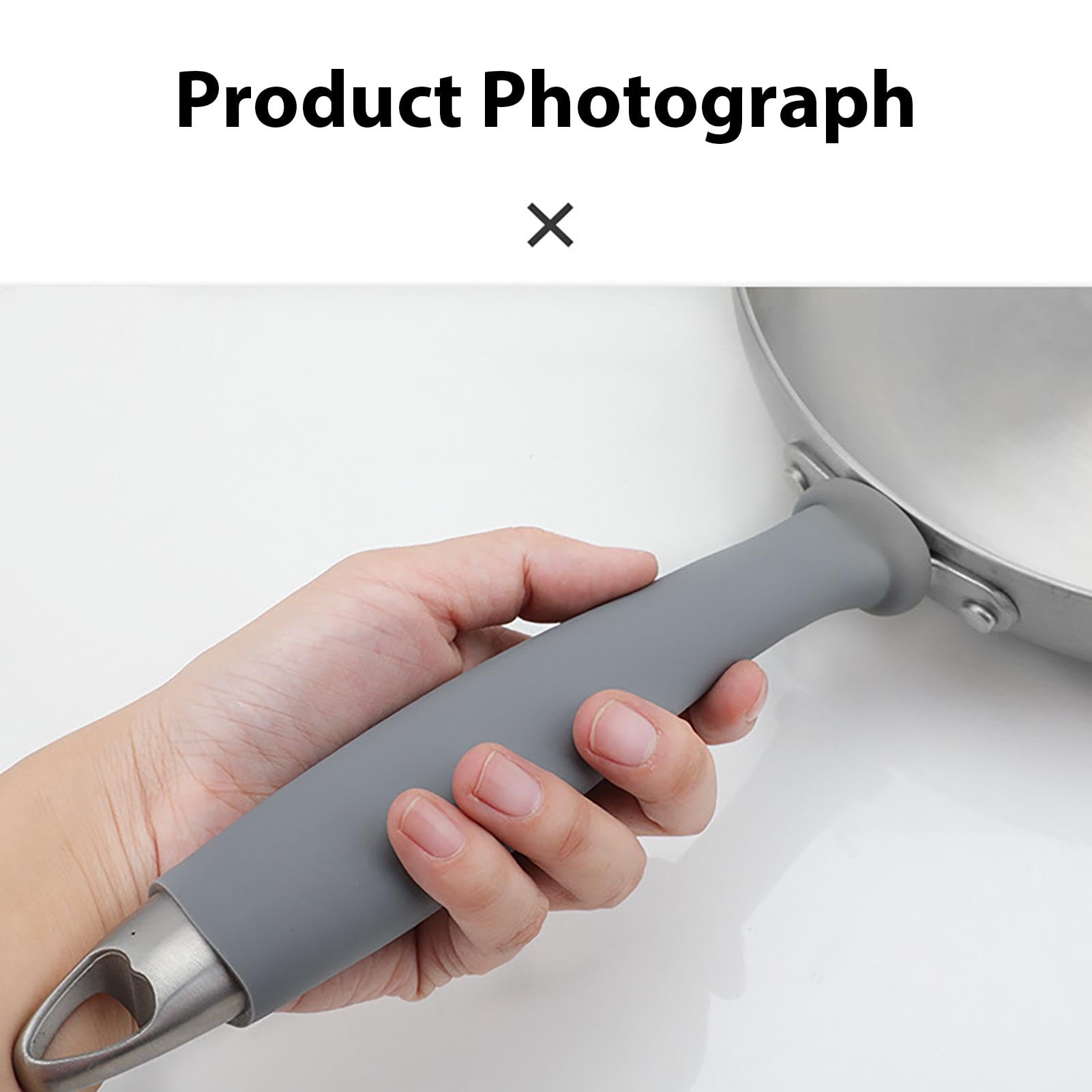 Set van 4 siliconen pannenlappen met handvat, handclip