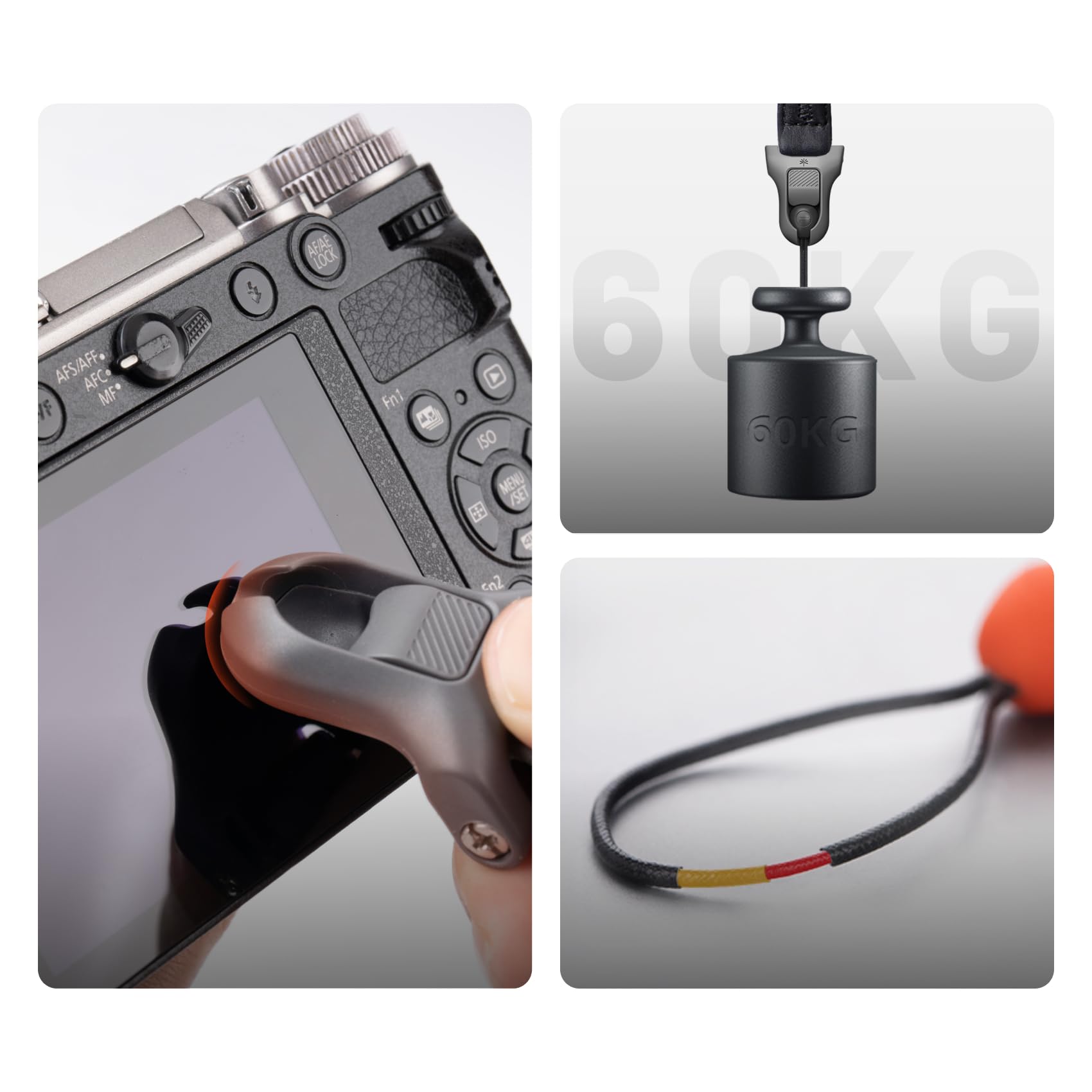 PGYTECH Adaptador DIY de Liberación Rápida para Cámara DSLR, Action CAM, Walkie-Talkie, Carga Máx 60kg, Compatible con Correas de Cámara, Muñequeras y Mochilas — view 3
