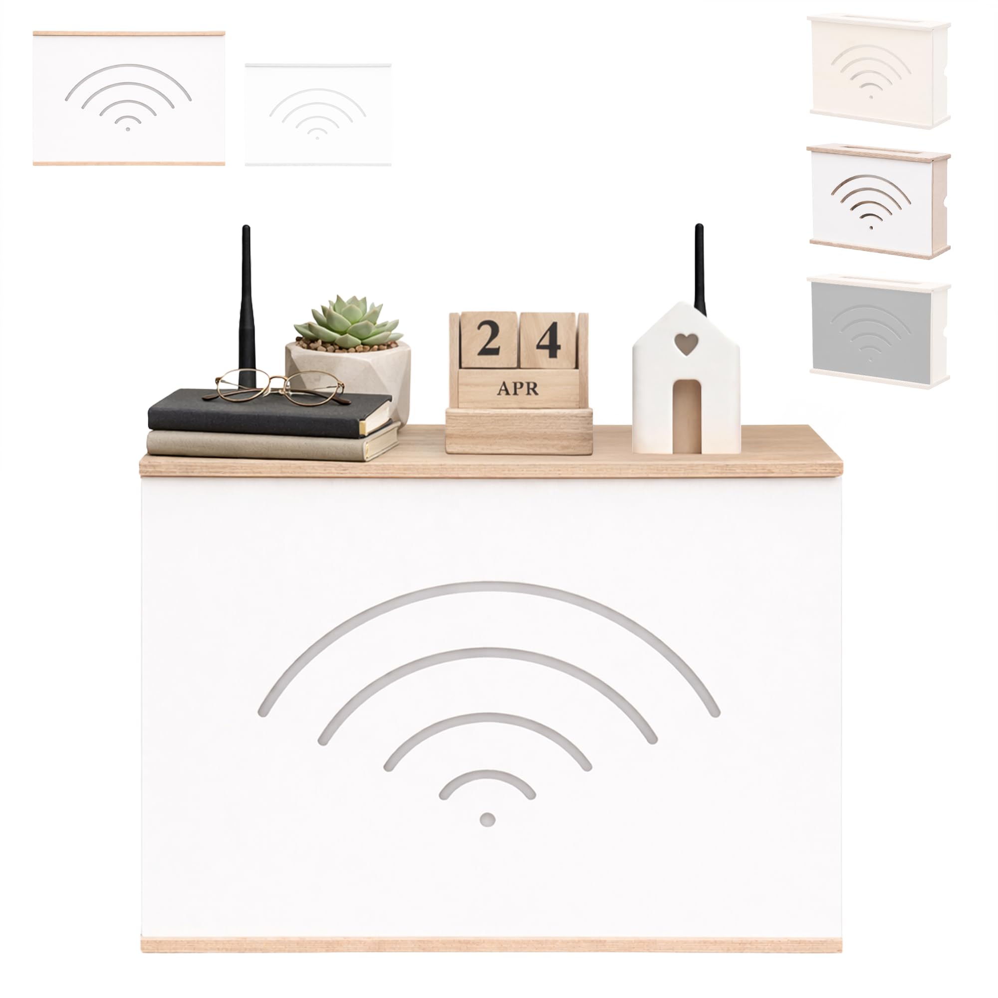 OHANA Router Cabinet – Router Storage Box – WiFi Shelf – Router Hide – Wall Box — image 1