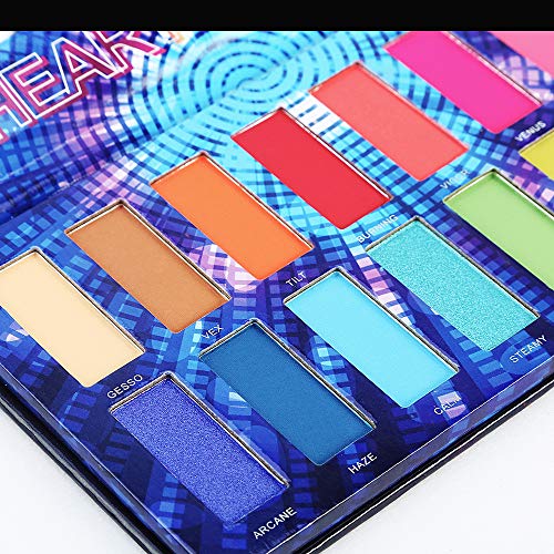 De'lanci Eyeshadow Palette 16 Colors, Highly Pigmented Matte Shimmer Colorful Eye Shadow Pallet, Long Lasting Bright Vibrant Rainbow Red Purple Blue Eyes Shade Palette Make Up, Vegan & Cruelty-Free #TOP4