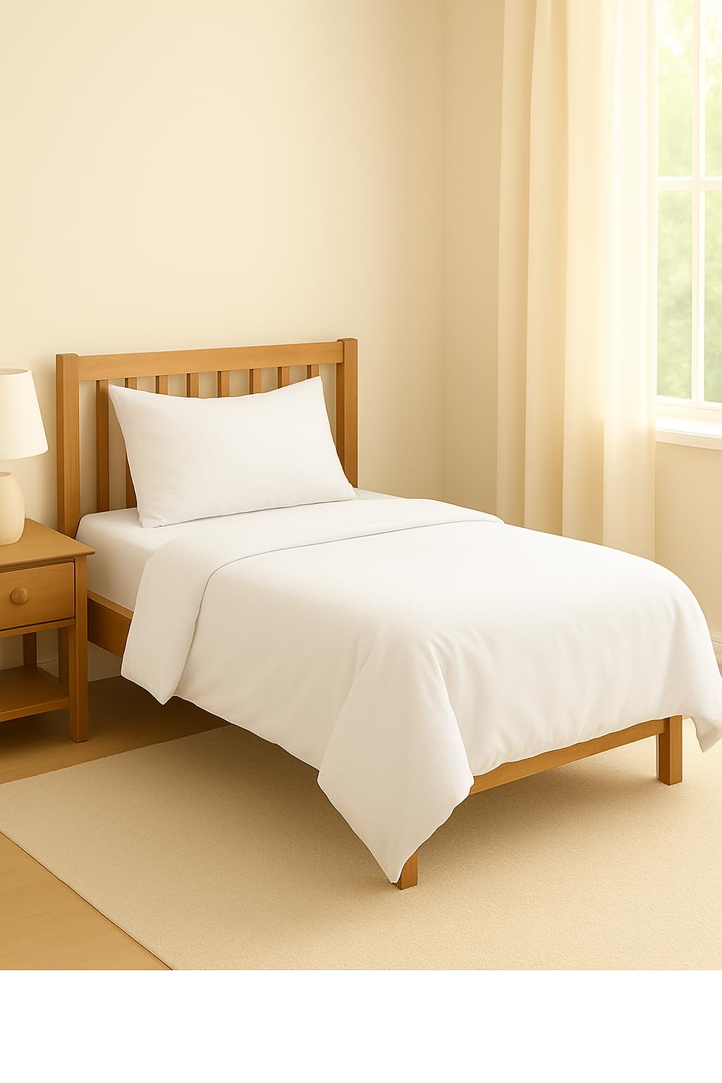 Comfortnights White Single Terry Waterproof Duvet Protector 140 X 200Cms