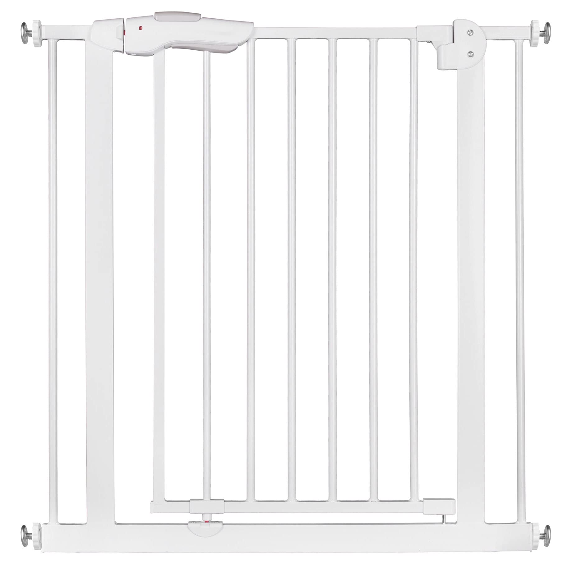 Nukido Treppenschutzgitter Ohne Bohren Türschutzgitter 90° Stop Türgitter Baby Kinder Kindergitter Schutzgitter Breite Verstellbar 75-105 cm Weiß 105 x 78 cm
