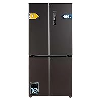 Cecotec Frigorifero Americano 4 Porte Dark 490 L CoolMarket 4D 490 Dark E. 183 cm di altezza