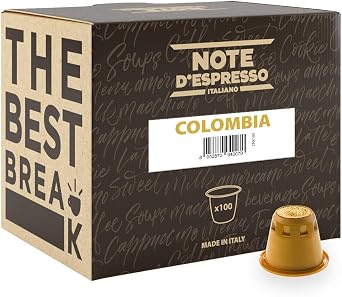 Note d'Espresso - Colombia - Cápsulas de Café - Compatibles con Cafeteras  NESPRESSO* - 100 caps : Amazon.es: Alimentación y bebidas