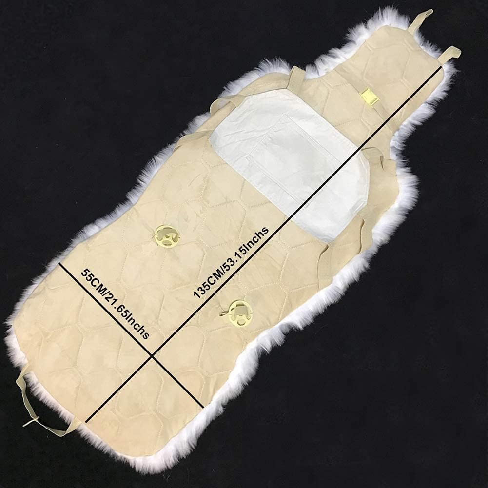 1Pc Faux Sheepskin Wool Fur Car Seat Cover for Cars SUV Trucks Universal Fit, Soft Plush Synthetic Wool Buck Fur Car Seat Cushions by FLMaples(Black)