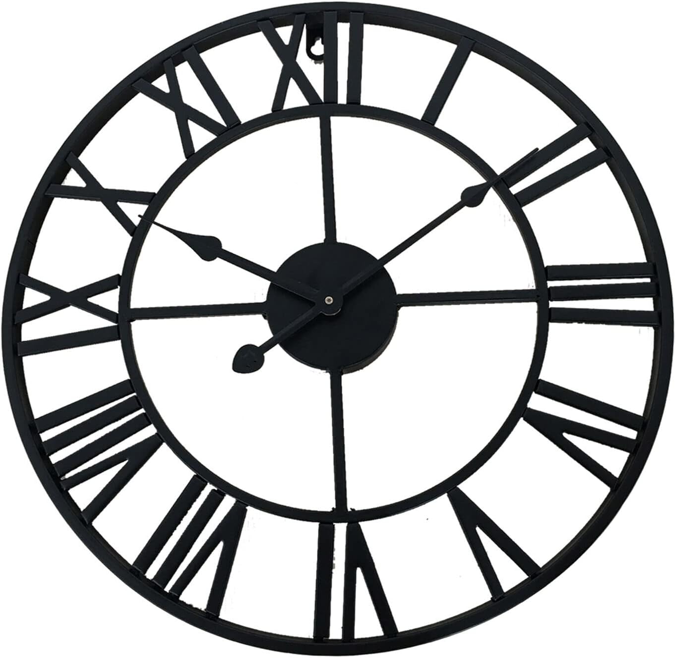 Large Vintage Wall Clock with Roman Numerals Classic Timepiece for