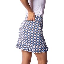 GOLFTINI Printed Pull-On Ruffle Skort 17.5"