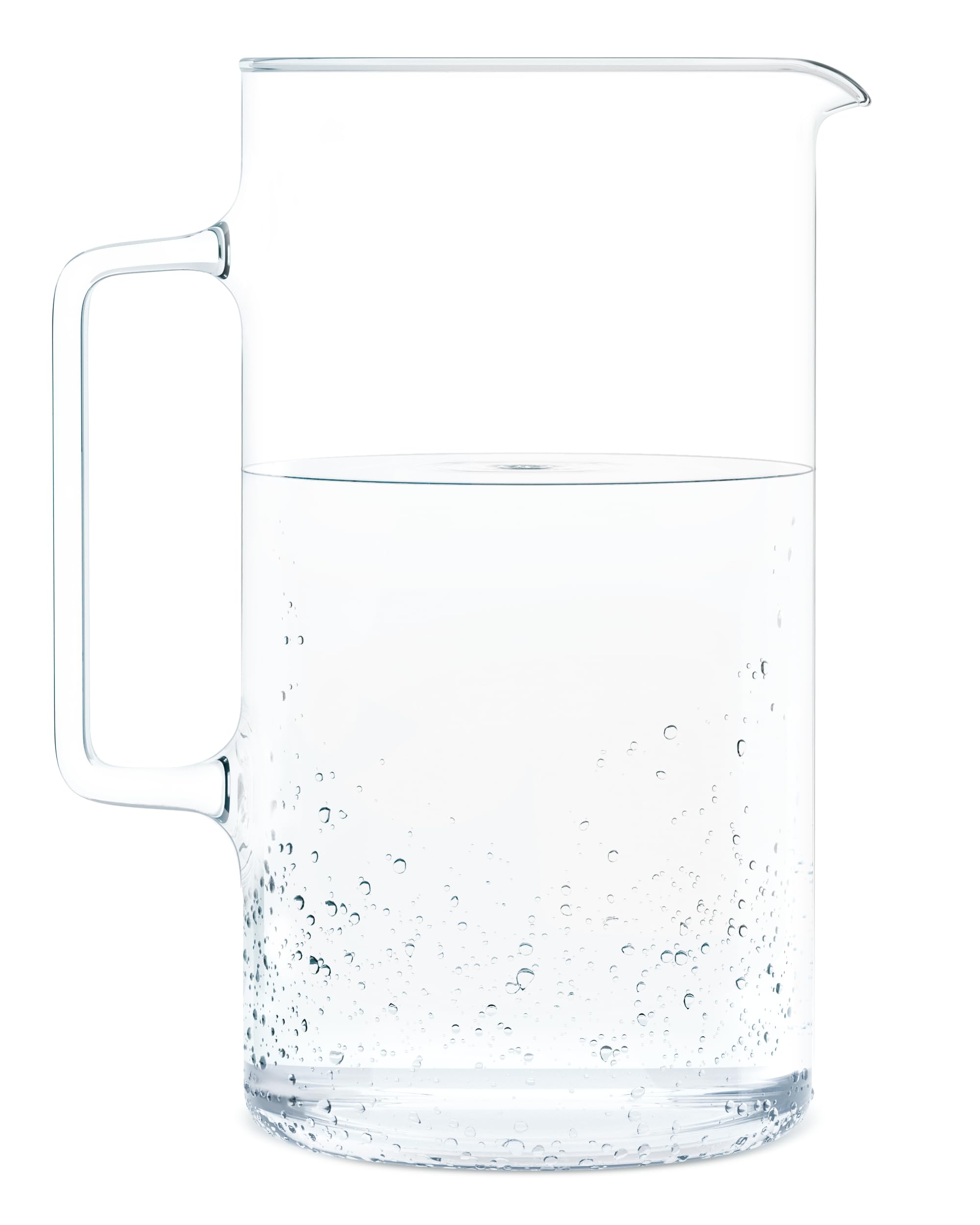 Wessper Caraffa Acqua in Vetro Borosilicato per Succo Caldo Freddo Bevande ghiacciate tè Latte caffè e Vino Ross 3 L