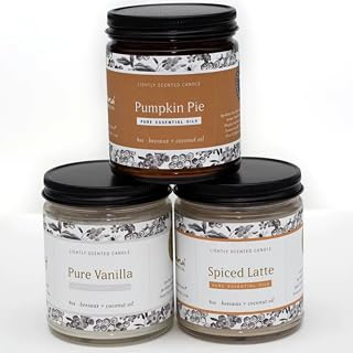 Fontana Candle Co Wood Wick Beeswax Jar Candles - 3-Jar Warm & Cozy Bundle- Made with Coconut Oil & Pure Essential Oils – Clean Burn, Long Lasting and Non-Toxic Candles for Home & Room Decor
