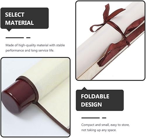Miniatura 2 de MILISTEN 2 rollos colgantes en blanco, pergaminos de montaje en pared de caligrafía, pergamino en blanco colgante Sumie, rollos de papel chino Xuan