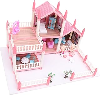 CIYODO 1Juego Kit de Casa de Muñecas DIY Niñas Juguete de Bricolaje de Castillo de Princesas Desarrollo de Habilidades Creativas Resolución de Problemas