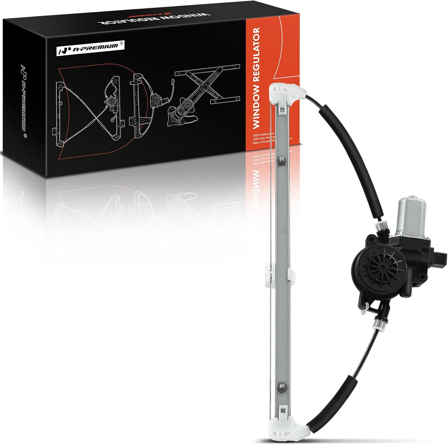 A-Premium Front Left Driver Side Electric Power Window Regulator with Motor Compatible with Mazda 3, 3 Sport, 2014 2015 2016 2017 2018