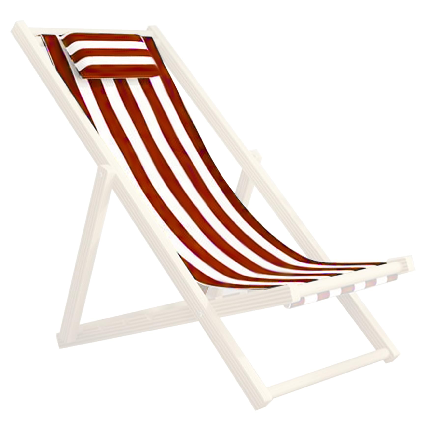 Tela de repuesto para silla de playa y patio con rayas rojas de 45x17 pulgadas