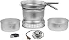 Trangia 27-1 GB Aluminium Cookset with Gas Burner, Complete Camping Cookware and Stove Set for Hiking, Backpacking, Fishing