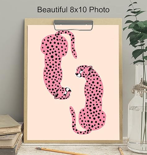 Miniatura 4 de Cheetah Print Wall Decor - Cheetah Wall Art - Aesthetic Room Decor - Minimalist Mid-century Modern Wall Art & Decor - Leopard Home Decor - Pink