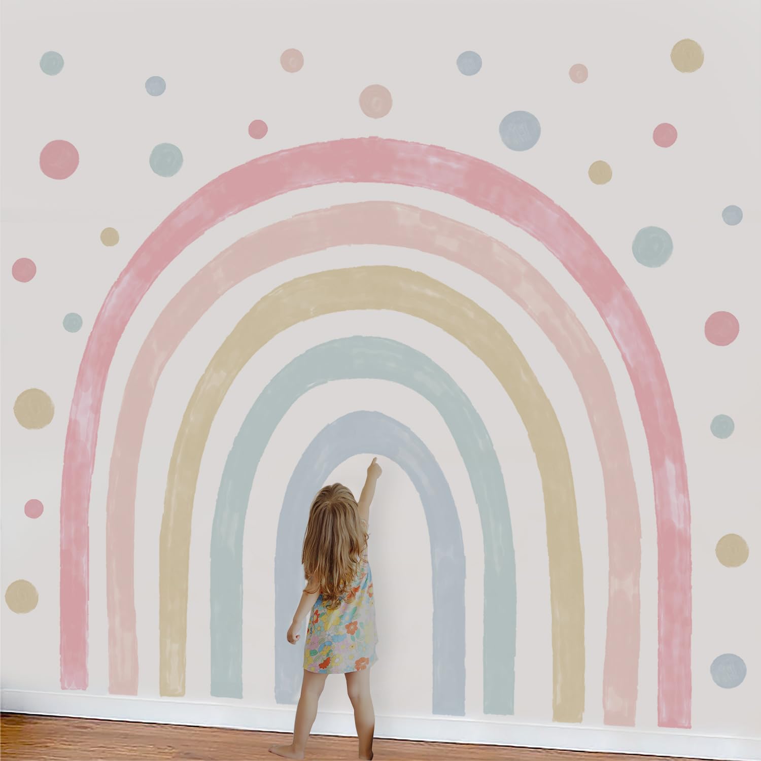 Snapklik.com : Colorful Polka Dot Wall Decals 36 PCS, Watercolor Dots ...