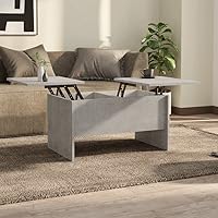 Vista 17 de Mesa auxiliar, mesa de centro emergente, juego de mesa auxiliar adecuada para sala de estar, oficina, balcón, sala de estar familiar, roble Sonoma