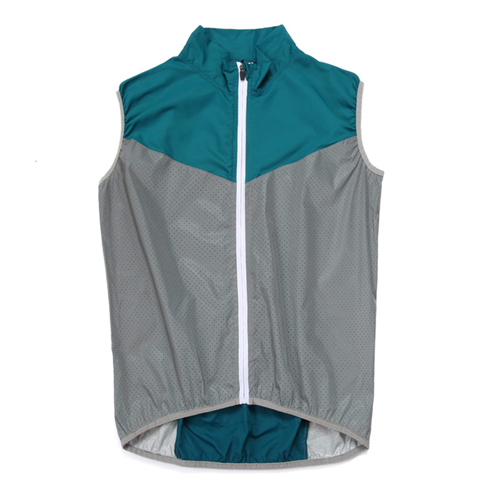 KAISUN Chaleco de Ciclismo Sin Mangas para Hombres y Mujeres Transpirable Reflectante Ciclismo Chaqueta para Correr Deportes Al Aire Libre (M,Armada)