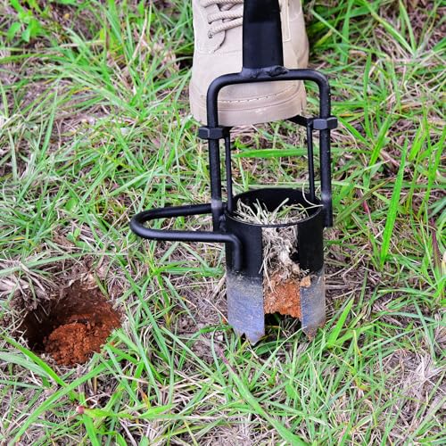 image for Omesata Sod Plugger, Bulb Planter with Long Handle and Serrated Base G