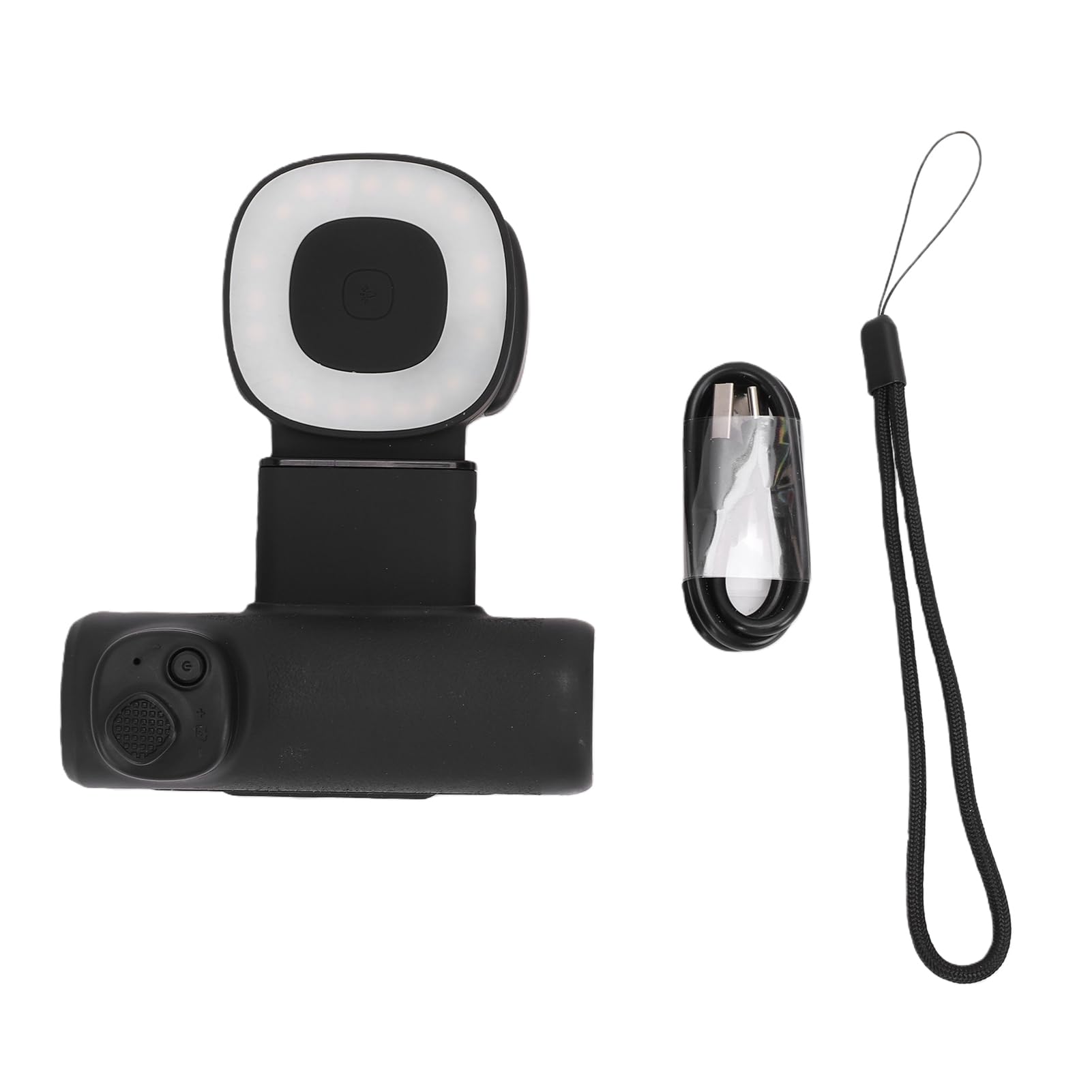 Stabilizzatore Manuale per Smartphone a Singolo Asse, Rotazione a | Impugnatura ergonomica, Altezza regolabile, Opzioni di illuminazione creativa, Compatibile con tutti gli smartphone,