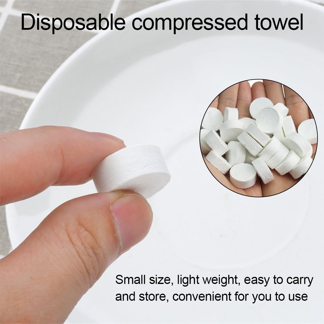 200 Asciugamani Compressi Monouso - Per Viaggio, Sport, Casa, Ideali Per Viso E Corpo - Foto 10