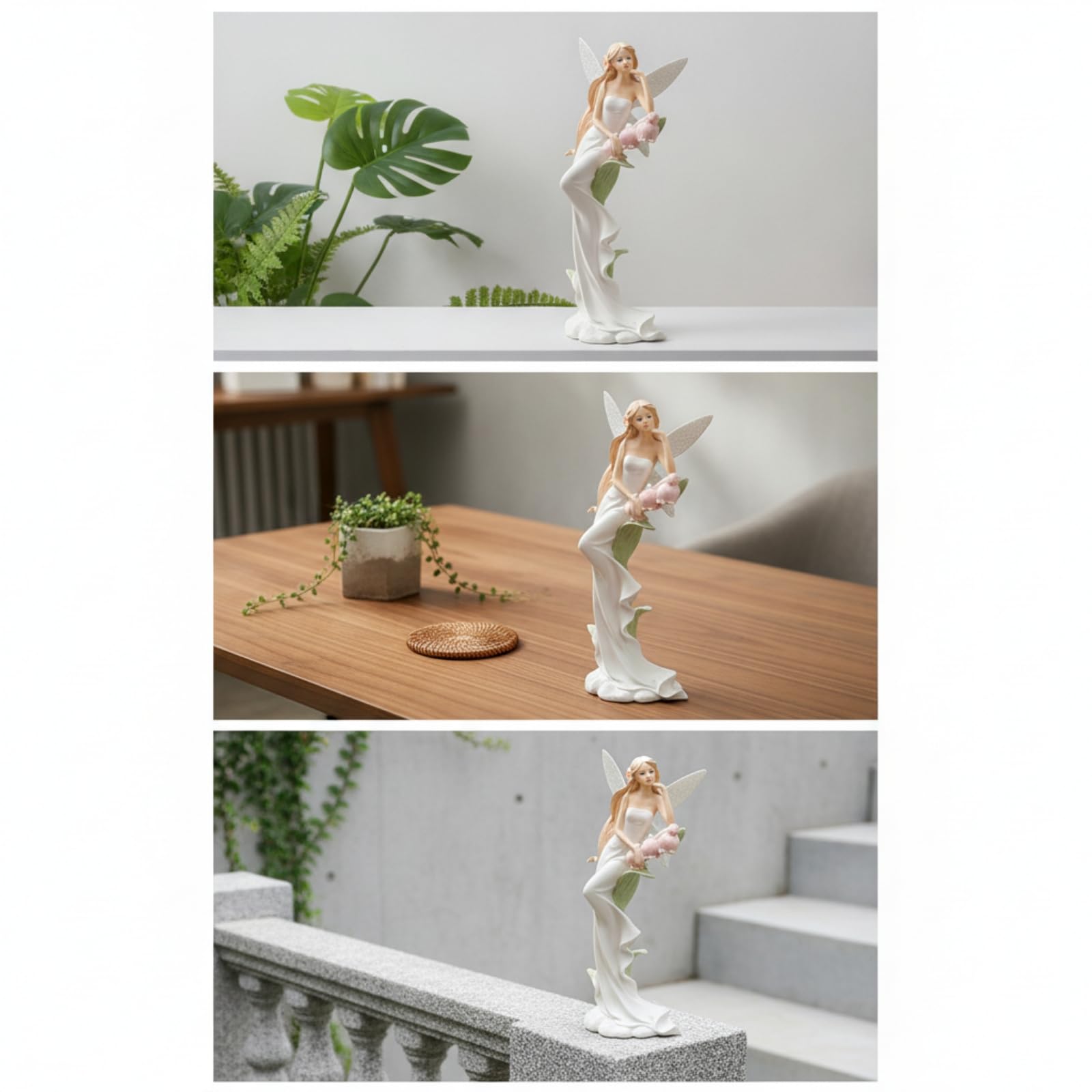 Fee mit Flügeln nostalgisch Feenfigur magisch Feenskulptur für Sammler, Garten, Eingangsbereich, 2023新款鸢尾仙女