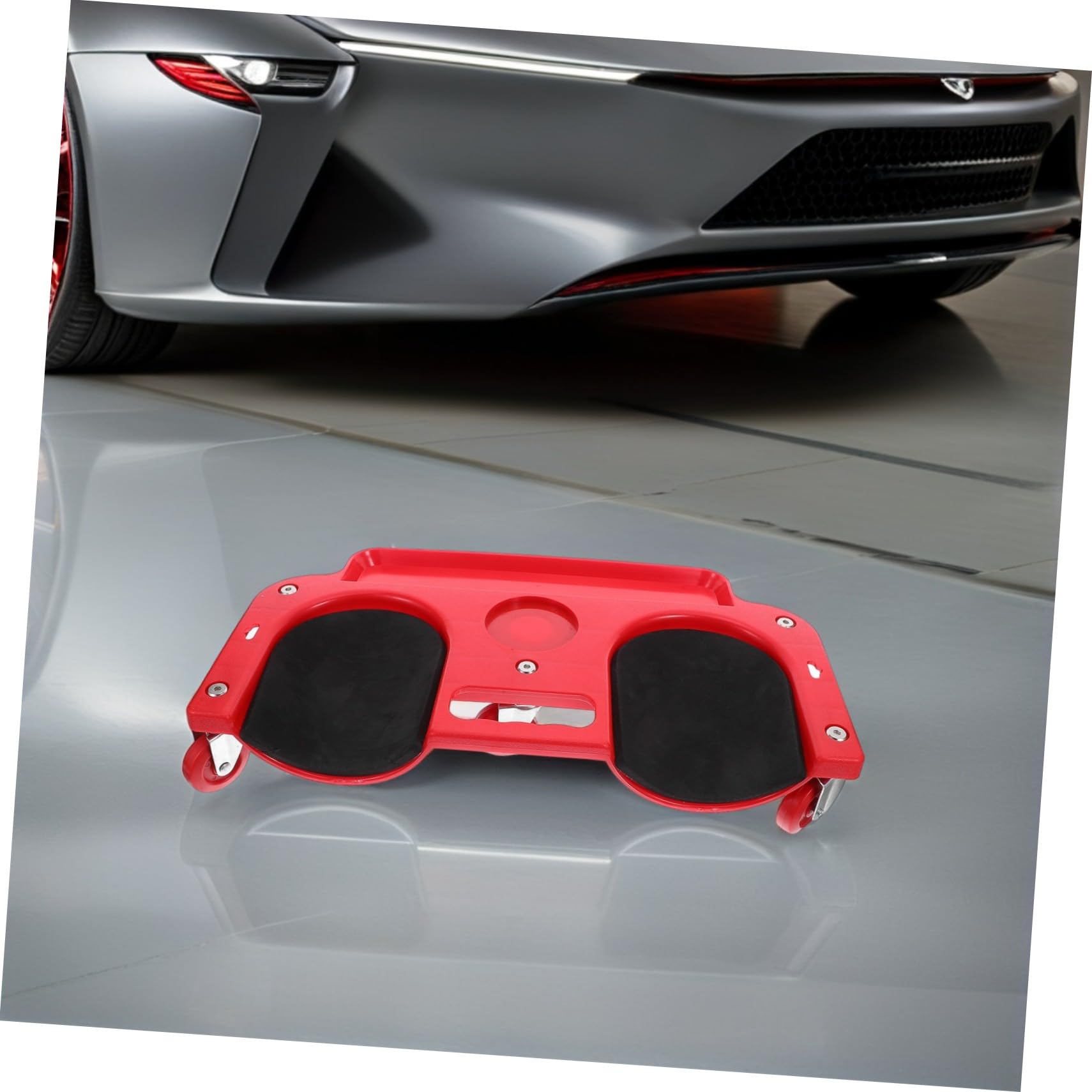iplusmile Protezione per Ginocchia con Ruote per Riparazione Auto in Officina, Supporto Stabile in Pe con Struttura Robusta, per Garage e Lavori Meccanici