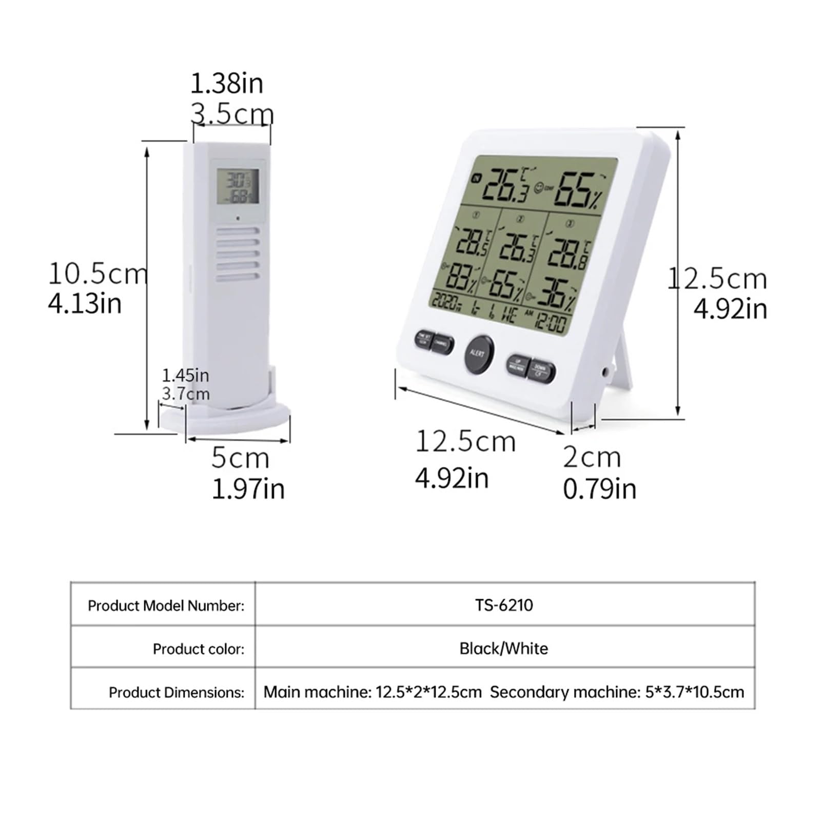 Drahtlose Wetterstation mit digitalem Temperatur- und Hygrometer für Innen und Außen, inklusive 3 Fernsensoren für Smart Homes