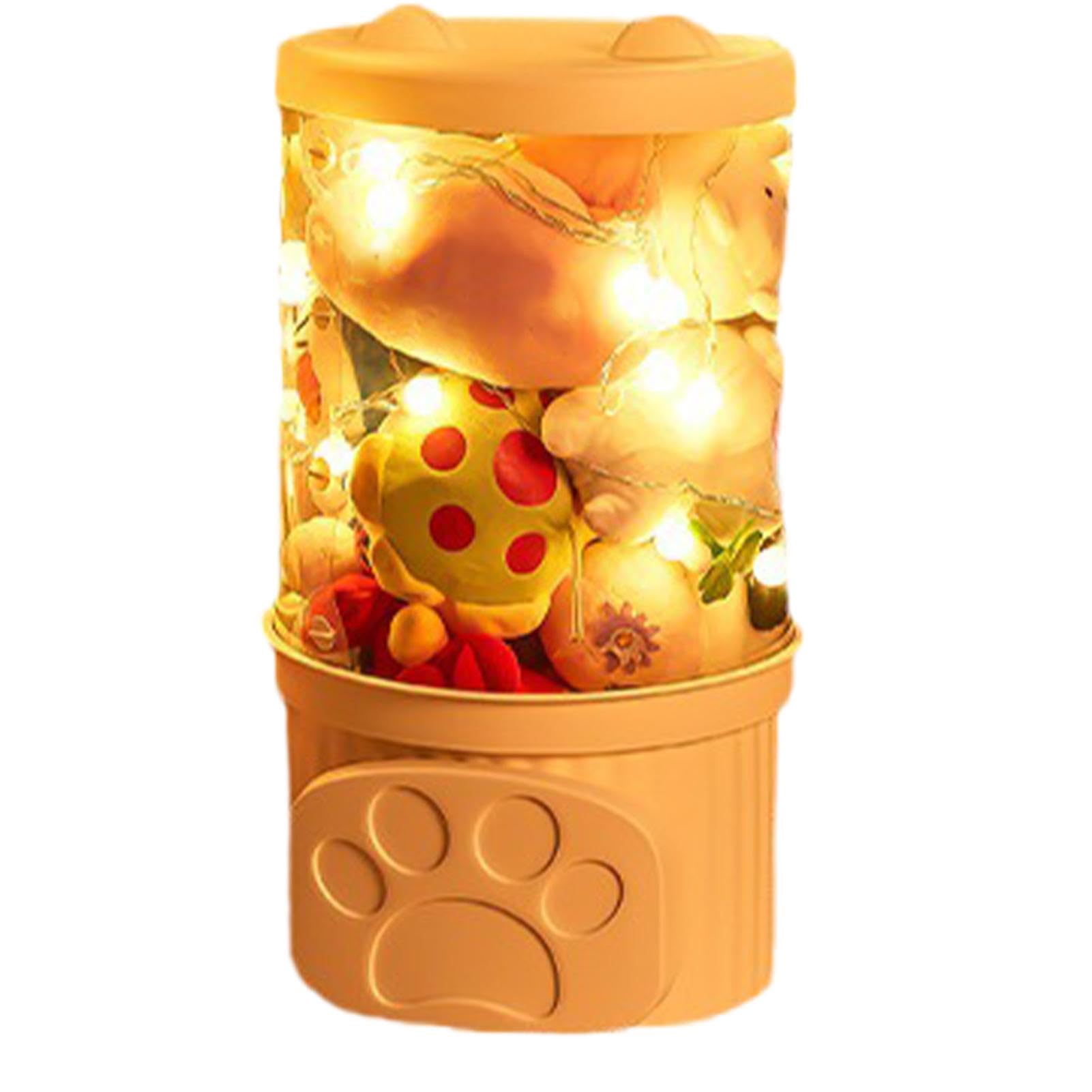 Tube de rangement pour animaux en peluche empilable et lumineux